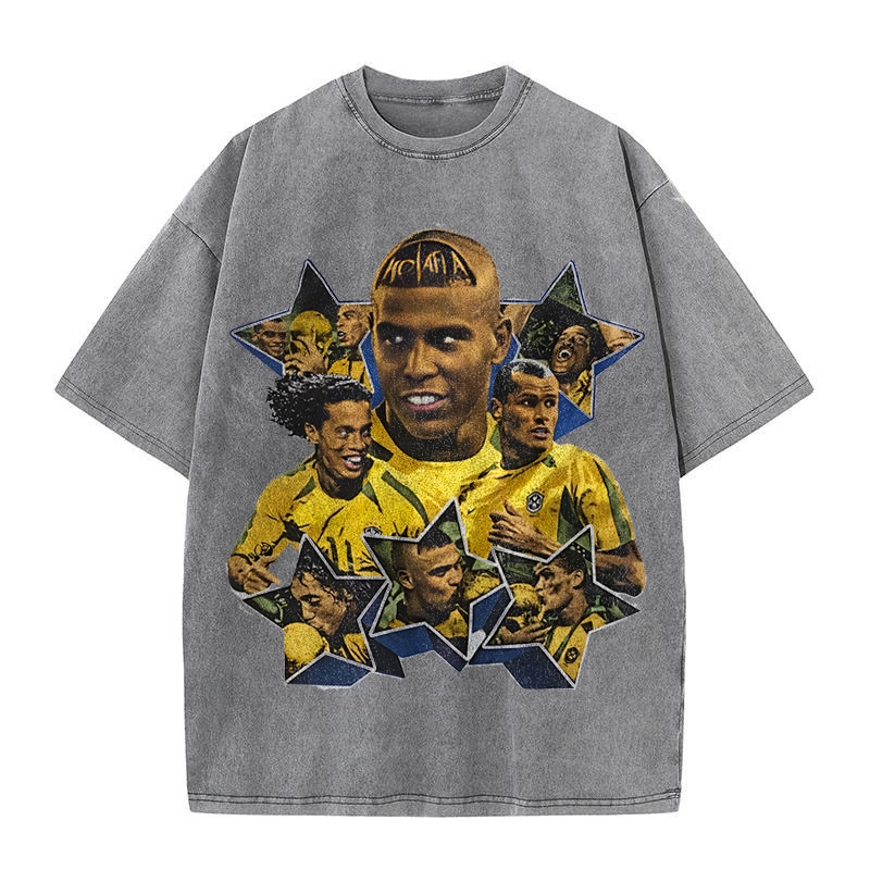Brazil RONALDINHO Global Superstar Football Team Casual T-shirt