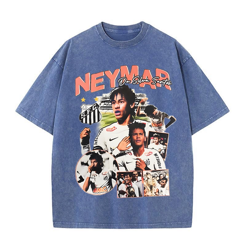Santos Neymar JR Global superstar football team casual T-shirt