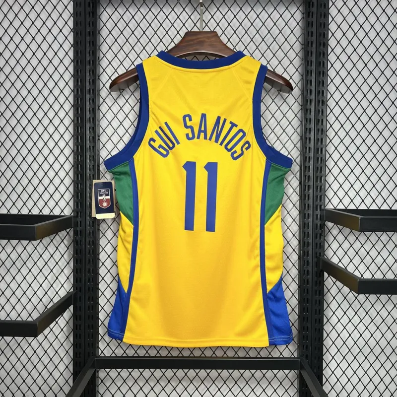 NBA Brazil 2024/25 Gui Santos #11 Home Basketball Jersey Basketball Team Shirt