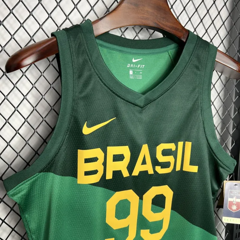 NBA Brazil 2024/25 L. DIas#99 Away Basketball Jersey Basketball Team Shirt