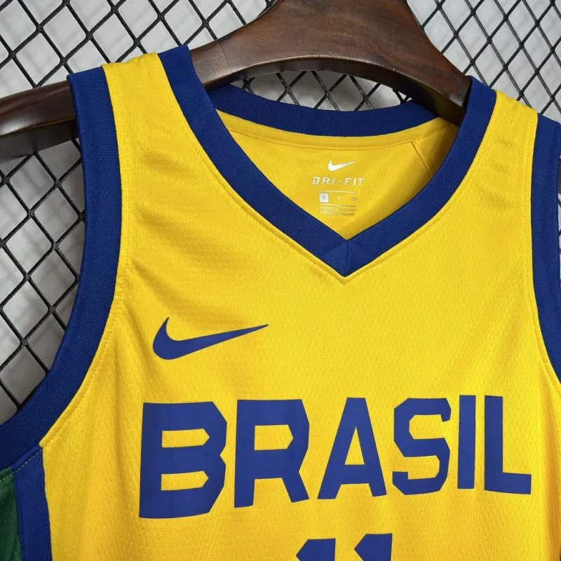 NBA Brazil 2024/25 Gui Santos #11 Home Basketball Jersey Basketball Team Shirt