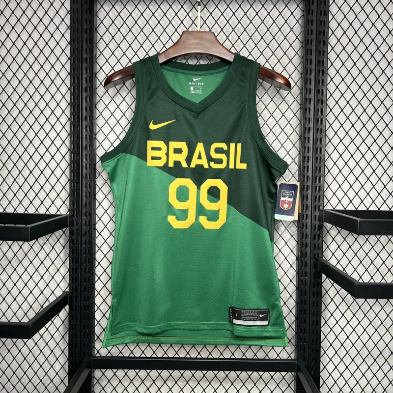 NBA Brazil 2024/25 L. DIas#99 Away Basketball Jersey Basketball Team Shirt