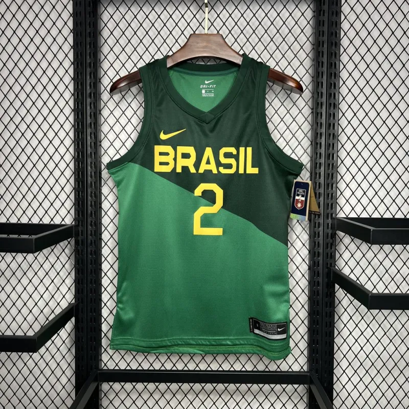 NBA Brazil 2024/25 Yago#2 Away Basketball Jersey  Basketball team shirt