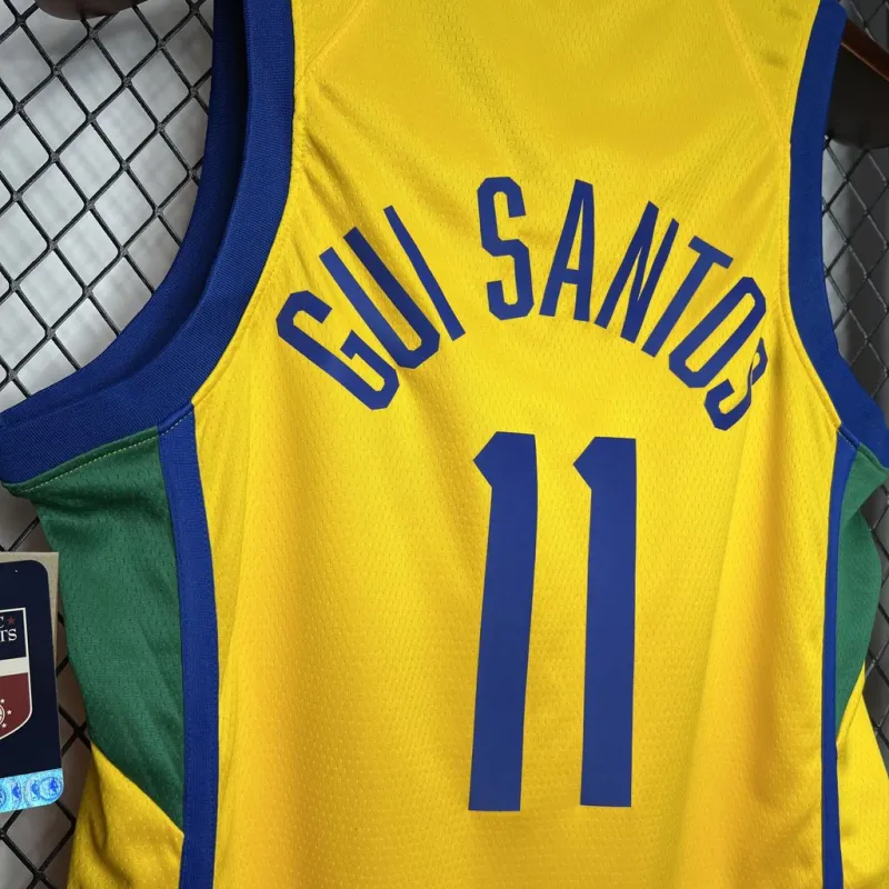 NBA Brazil 2024/25 Gui Santos #11 Home Basketball Jersey Basketball Team Shirt