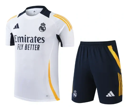 Real Madrid 24/25 Training Shirt and Shorts Set White
