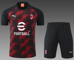 AC Milan 24/25 Training Shirt and Shorts Set Black
