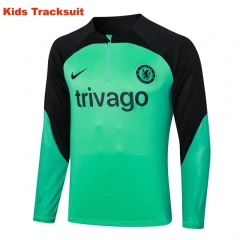 Kids Chelsea 23/24 Half-Zip Training Sweatshirt and Pants Set E777