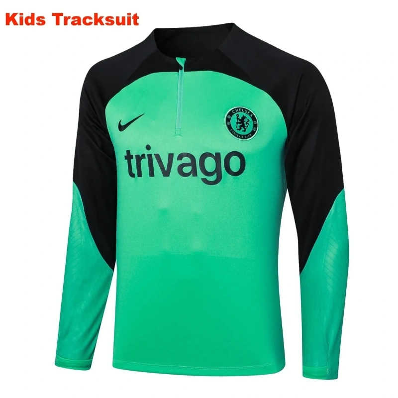 Kids Chelsea 23/24 Half-Zip Training Sweatshirt and Pants Set E777