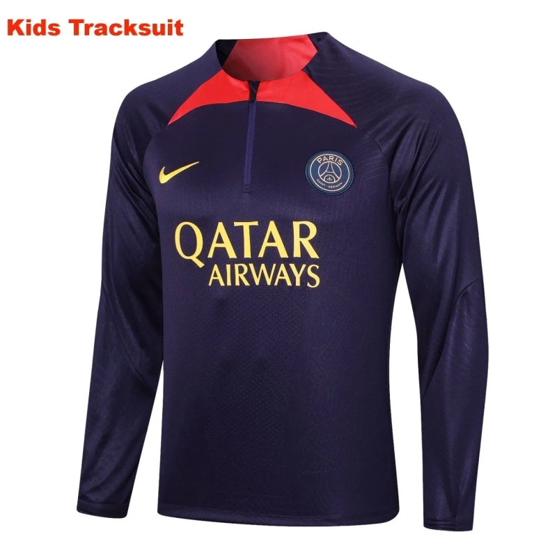 Kids PSG 23/24 Half-Zip Training Sweatshirt and Pants Set E694