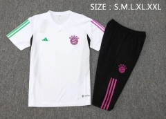 Bayern Munich 23/24 Training Shirt and 3/4 Pants Set White D948
