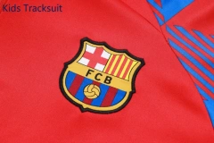 Kids Barcelona 23/24 Half-Zip Training Sweatshirt and Pants Set Red E723