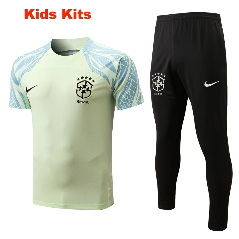 Kids Brazil 22/23 Training Shirt and Pants Set E673