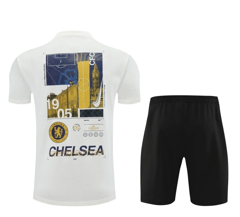 Chelsea 24/25 Team Shirt and Shorts Set White