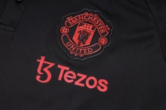 Manchester United 23/24 Polo and Pants Set Black C1048