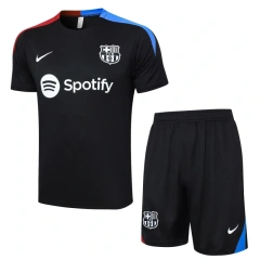 Barcelona 24/25 Training Shirt and Shorts Set Black D961