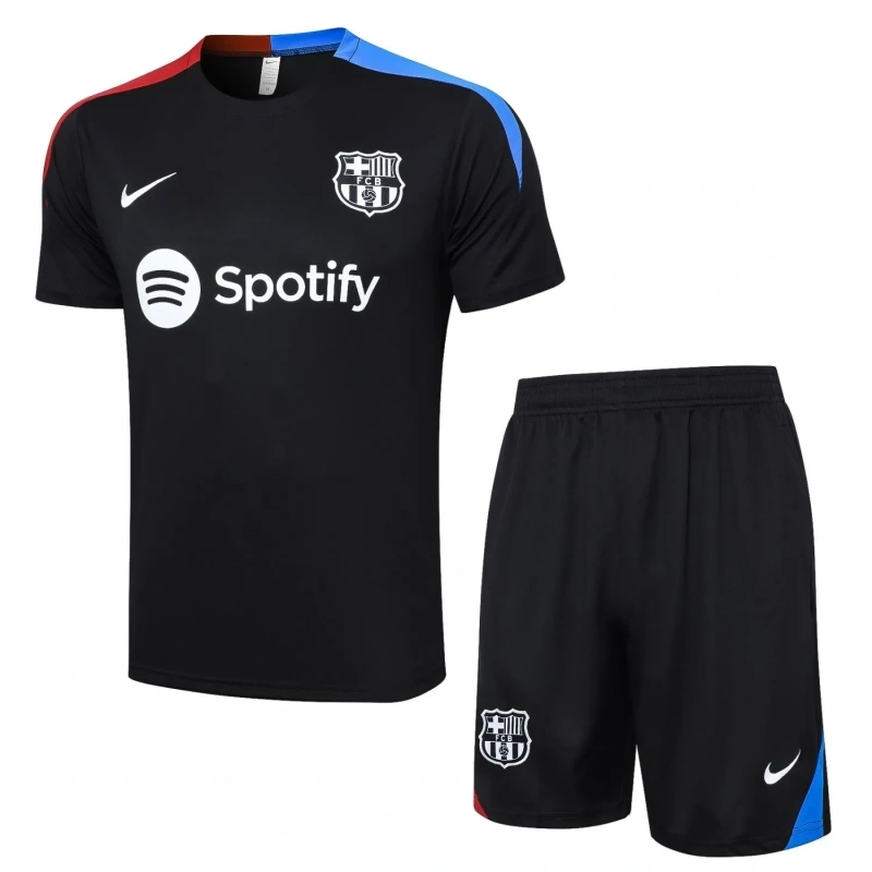 Barcelona 24/25 Training Shirt and Shorts Set Black D961