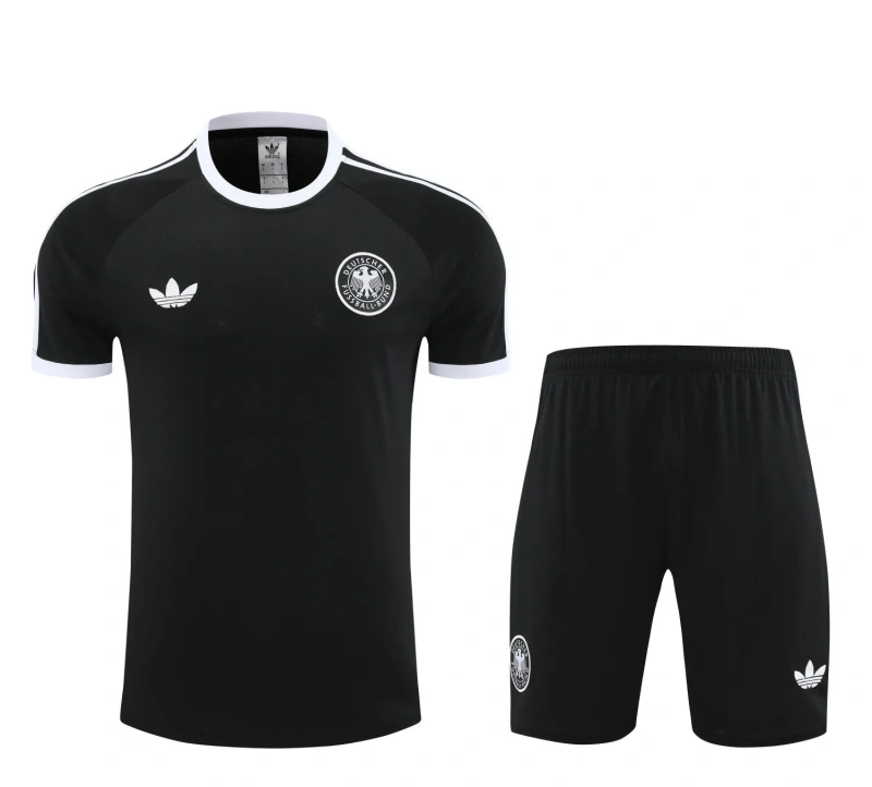 Germany 2024 Training Shirt and Shorts Set Black