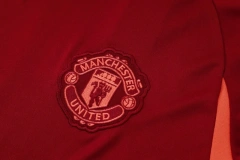 Manchester United 23/24 Training Shirt and 3/4 Pants Set Blue D955