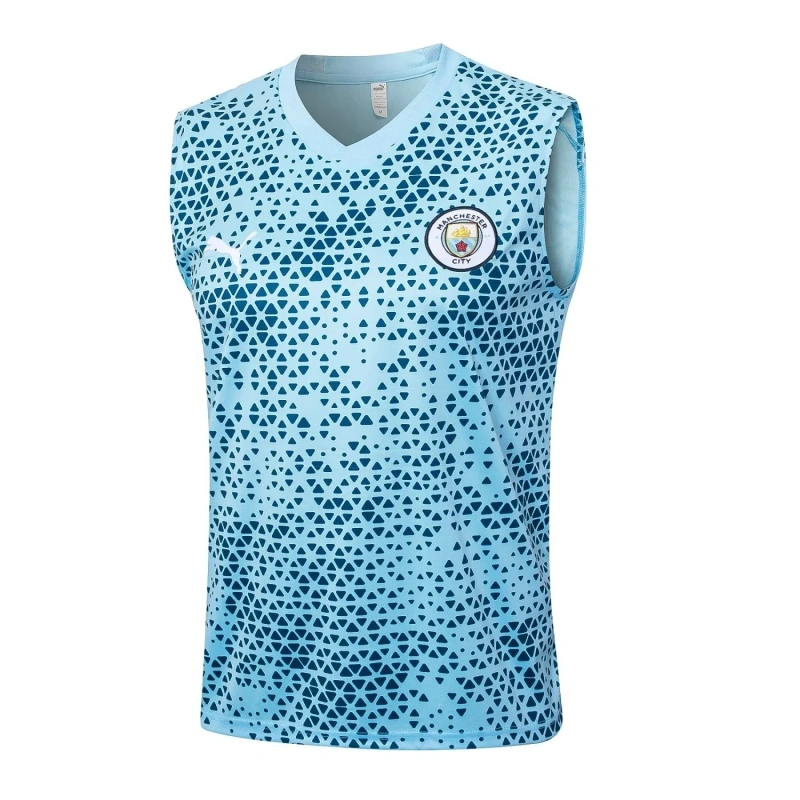 Manchester City 23/24 Sleeveless Jersey and Shorts Set D923