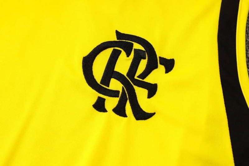Flamengo 24/25 Sleeveless Jersey and Shorts Set Yellow D989