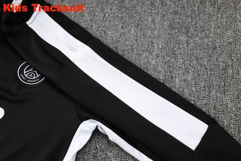 Kids PSG 23/24 Half-Zip Training Sweatshirt and Pants Set Black E778