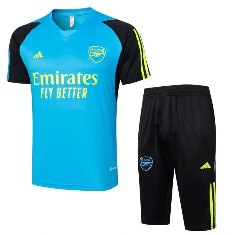 Arsenal 24/25 Training Shirt and 3/4 Pants Set Blue D985