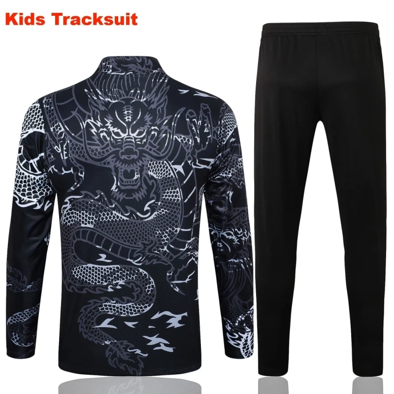 Kids Real Madrid 23/24 Half-Zip Training Sweatshirt and Pants Set Black E734 - PM
