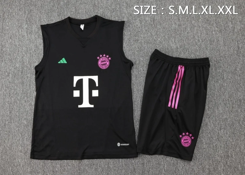 Bayern Munich 24/25 Sleeveless Jersey and Shorts Set Black D990