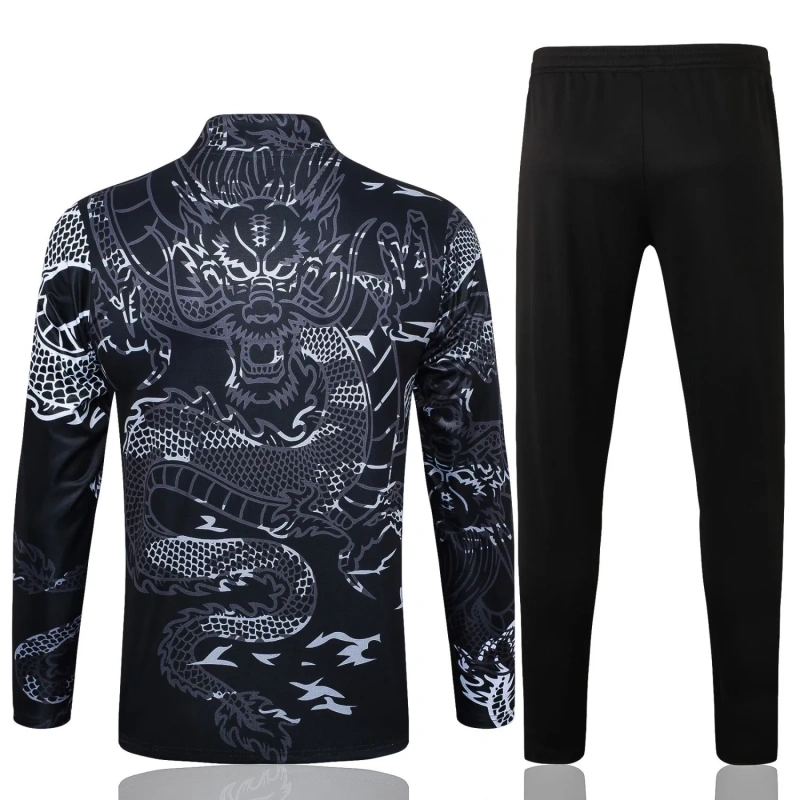 Real Madrid 23/24 Half-Zip Training Top and Pants Set Black B758 - PM