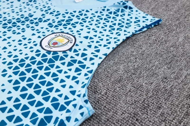 Manchester City 23/24 Sleeveless Jersey and Shorts Set D923