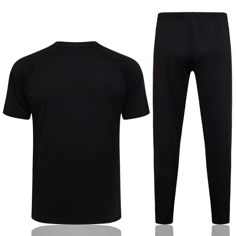 AC Milan 23/24 Training Shirt and Pants Set Black&Red C1056