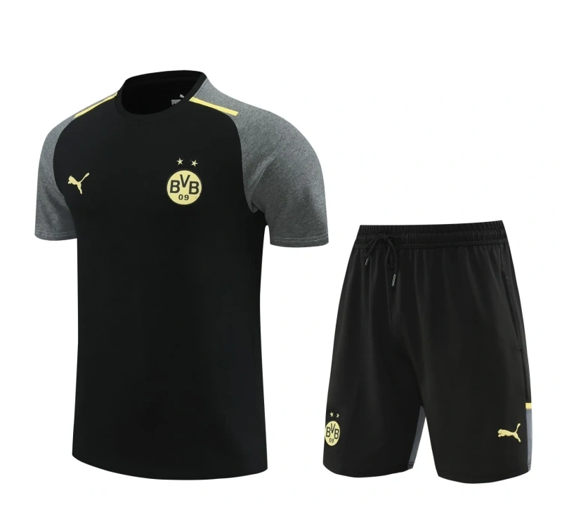 Borussia Dortmund 24/25 Team Shirt and Shorts Set Black