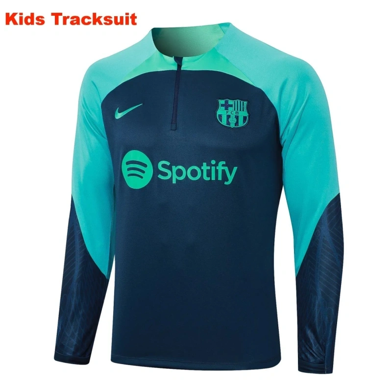 Kids Barcelona 23/24 Half-Zip Training Sweatshirt and Pants Set E728