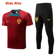 Kids Portugal 22/23 Training Shirt and Pants Set E672