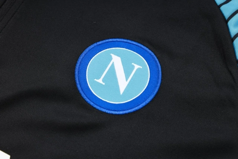 SSC Napoli 23/24 Half-Zip Training Top and Pants Set Black B757