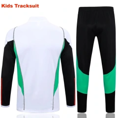 Kids Manchester United 23/24 Half-Zip Training Sweatshirt and Pants Set White E713
