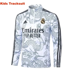 Kids Real Madrid 23/24 Half-Zip Training Sweatshirt and Pants Set White E768
