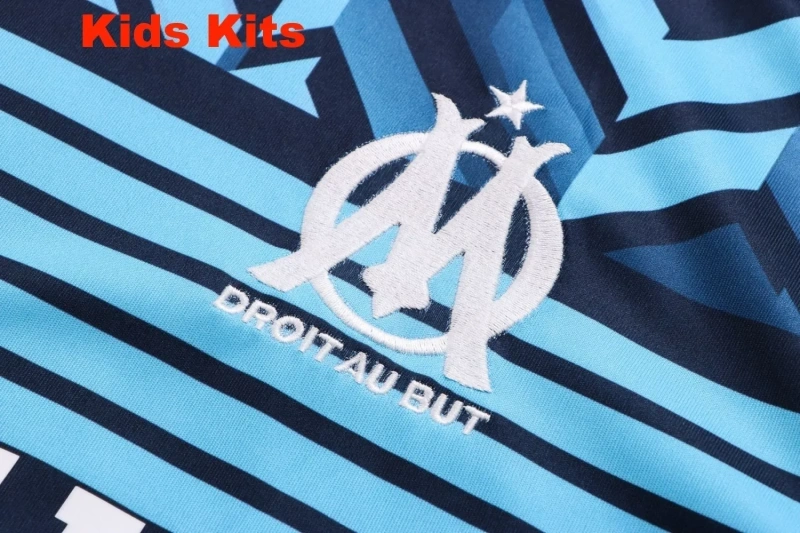 Kids Olympique Marseille 22/23 Training Shirt and Pants Set E666