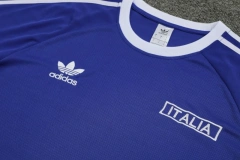 Italy 2024 Training Shirt and Shorts Set Blue