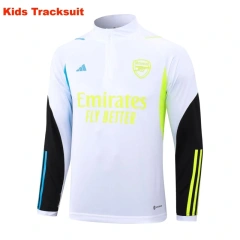 Kids Arsenal 23/24 Half-Zip Training Sweatshirt and Pants Set White E756