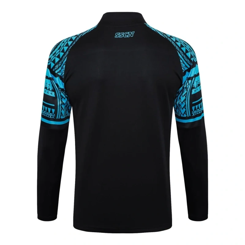 SSC Napoli 23/24 Half-Zip Training Top and Pants Set Black B757