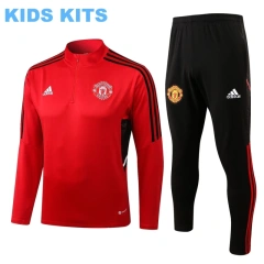 Kids Manchester United 22/23 Half-Zip Training Sweatshirt and Pants Set E630