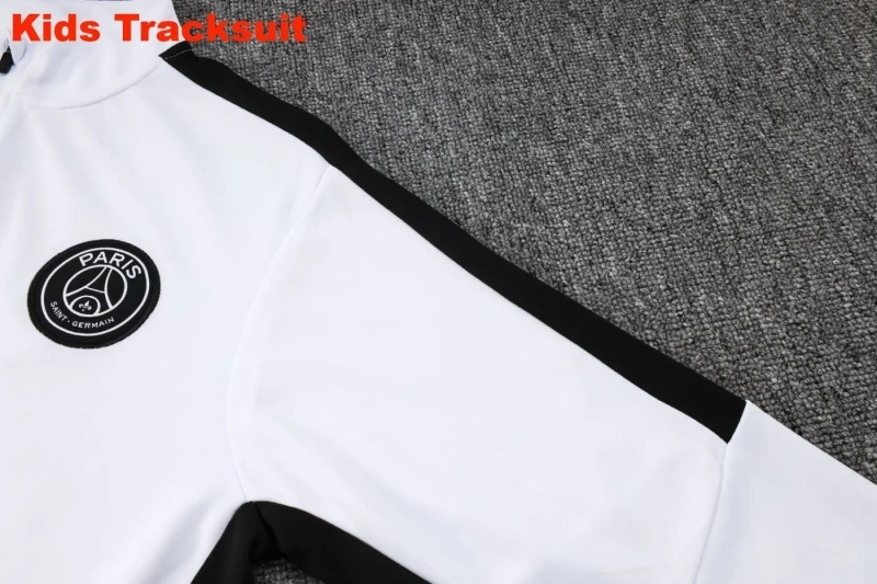 Kids PSG 23/24 Half-Zip Training Sweatshirt and Pants Set White E789