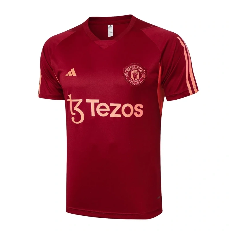 Manchester United 23/24 Training Shirt and 3/4 Pants Set Blue D955