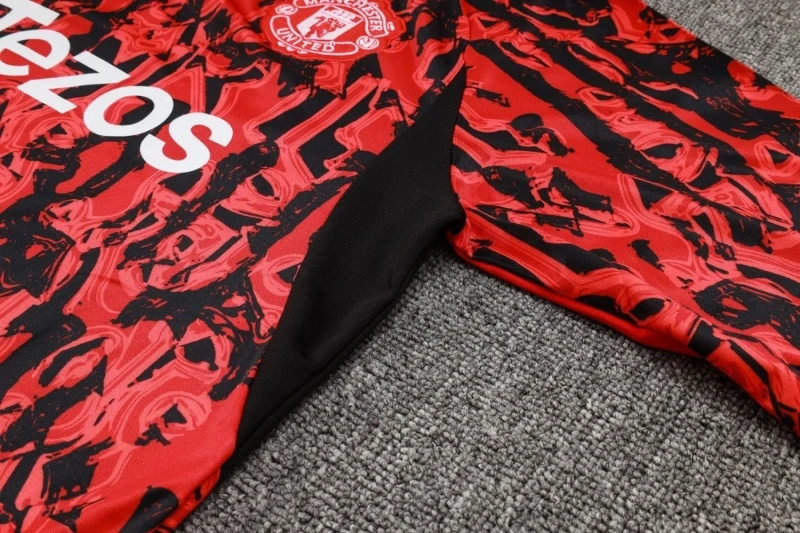 Manchester United 23/24 Half-Zip Training Top and Pants Set Red B741 - PM