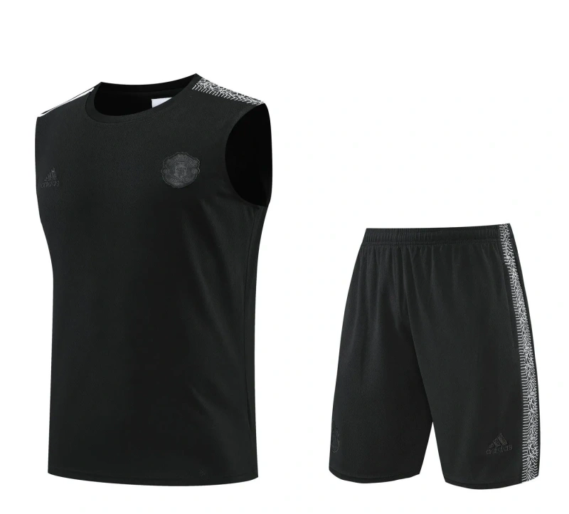 Manchester United 22/23 Training Vest and Shorts Set Black