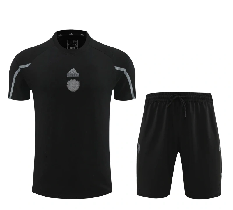 Manchester United 24/25 Team Shirt and Shorts Set Black
