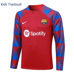 Kids Barcelona 23/24 Half-Zip Training Sweatshirt and Pants Set Red E723