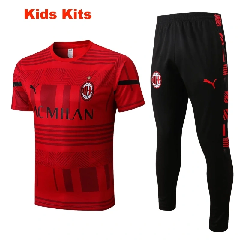 Kids AC Milan 22/23 Training Shirt and Pants Set E670