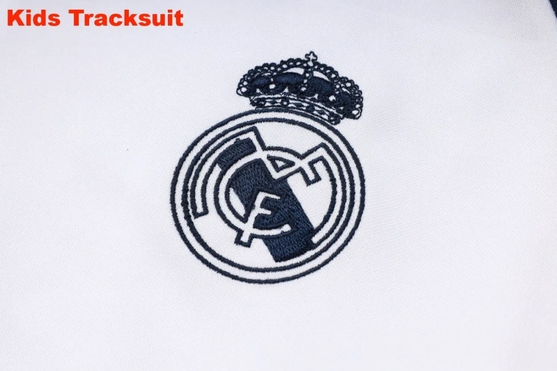 Kids Real Madrid 23/24 Half-Zip Training Sweatshirt and Pants Set White E693